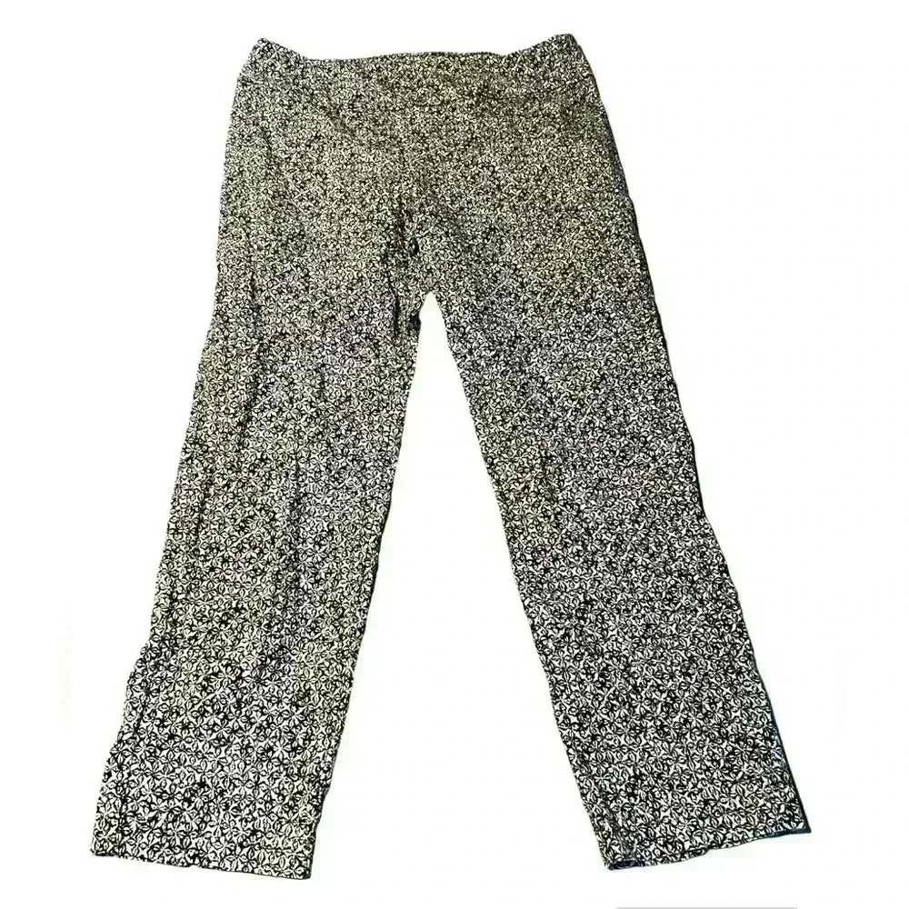 Ruby Rd. Favorites Women's Sz 14 Ankle Length Slacks Black & White
